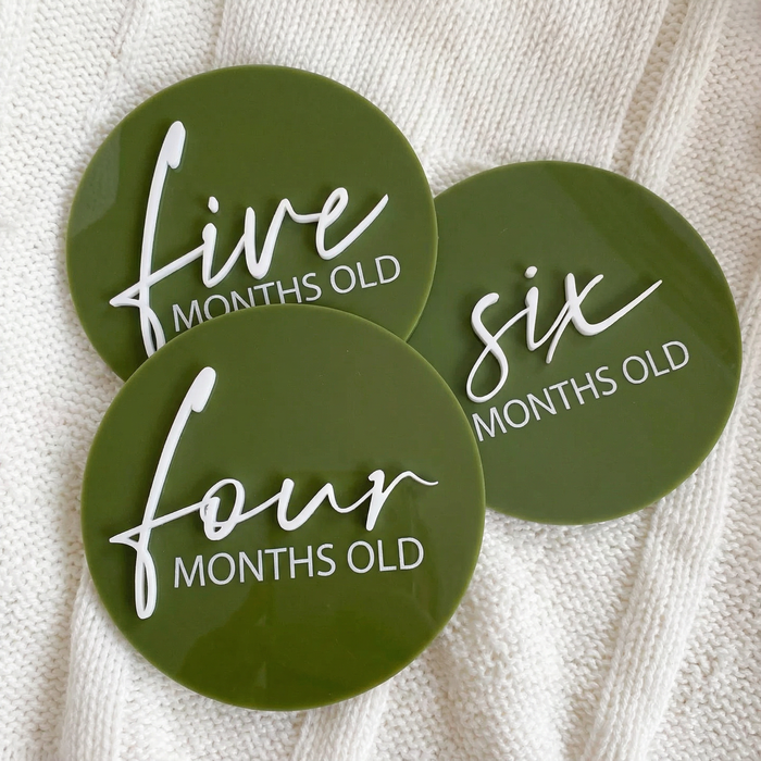 Acrylic Baby Milestone Card Set