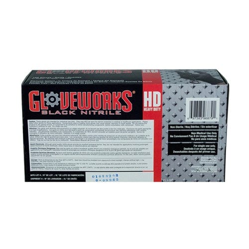 AMMEX® Gloveworks® HD Black Nitrile Powder Free Industrial Gloves - NYDIRECT