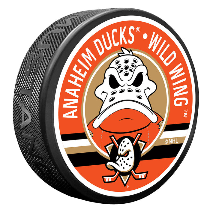 Anaheim Ducks Wild Wing Mascot Textured Puck