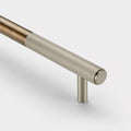 Antique Brass Linear Cabinet Handle with Tip in Silver