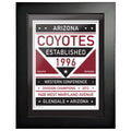Arizona Coyotes 12 x 16 Dual Tone Framed Sign