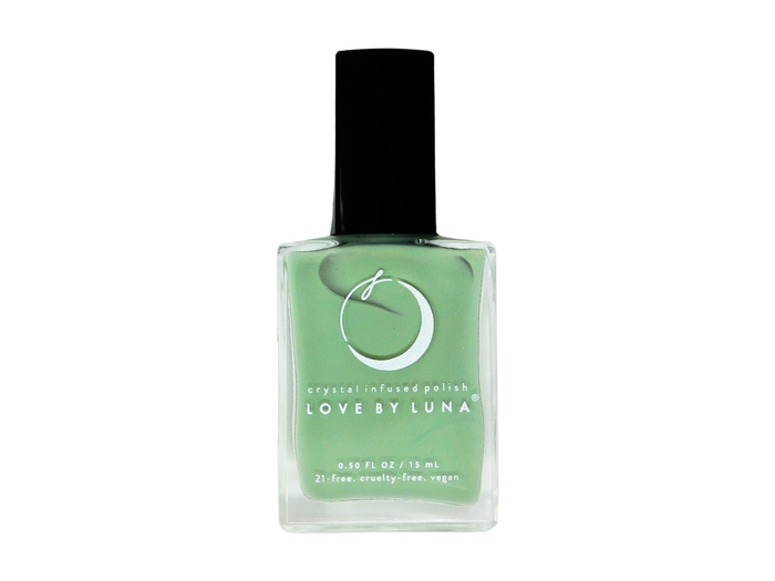 rear view of gemini love by luna nail polish with the love by luna logo