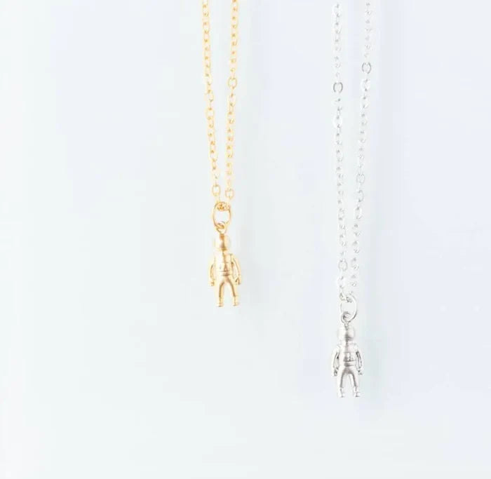Astronaut Charm Dainty Necklace