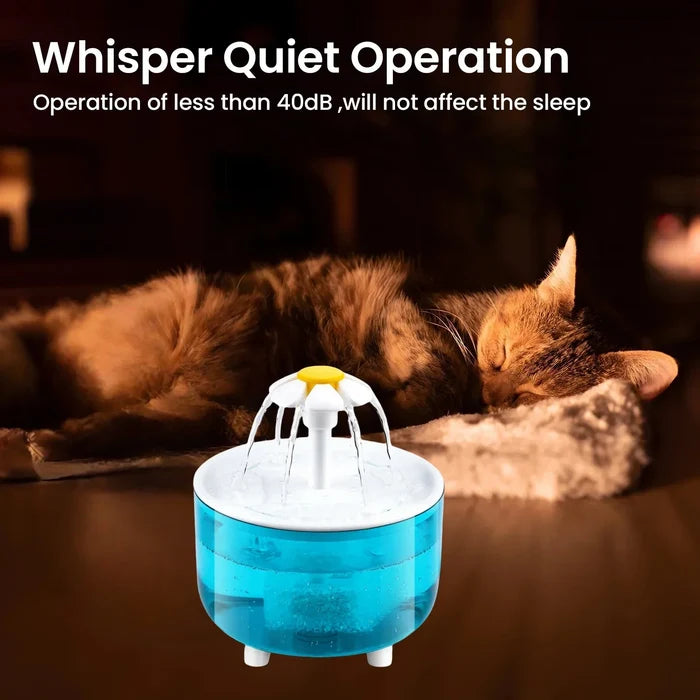 Automatic Pet Water Fountain – Ultra-Quiet USB Drink Dispenser with 4 Replacement Filters