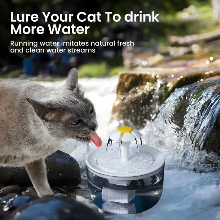 Automatic Pet Water Fountain – Ultra-Quiet USB Drink Dispenser with 4 Replacement Filters