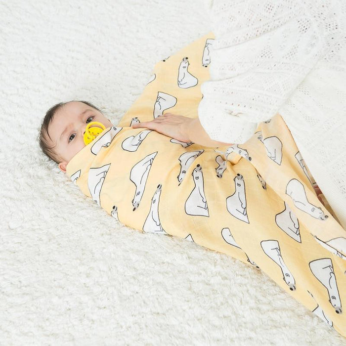 Bamboo Cotton Baby Swaddle Blanket — Soft, Breathable & Multi-Use - Multiple Designs