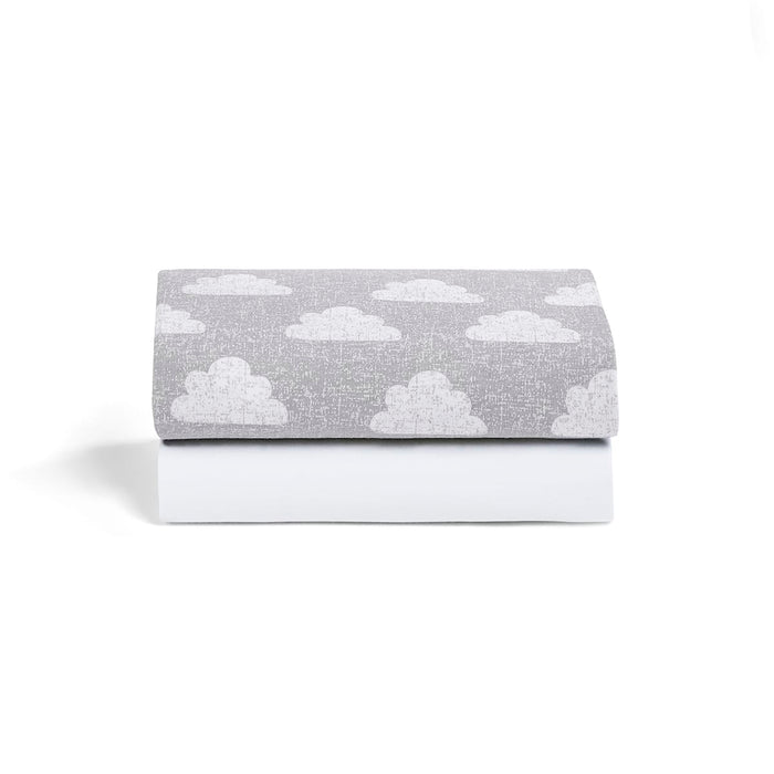 Snuz US Fitted Sheets Bassinet 2 Pack Fitted Sheets - Cloud Snüz Cloud Crib Sheets | Twin Pack Sheets
