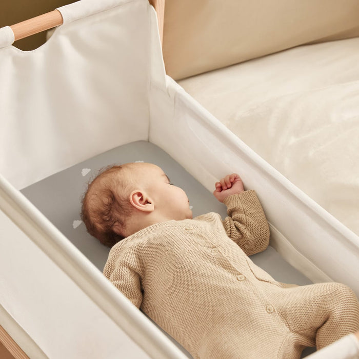 Snuz US Fitted Sheets Bassinet 2 Pack Fitted Sheets - Gray Cloud Bassinet 2 Pack Fitted Sheets - Gray Cloud
