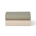 Snuz US Fitted Sheets Bassinet 2 Pack Fitted Sheets - Sage Cross Bassinet 2 Pack Fitted Sheets - Sage Cross
