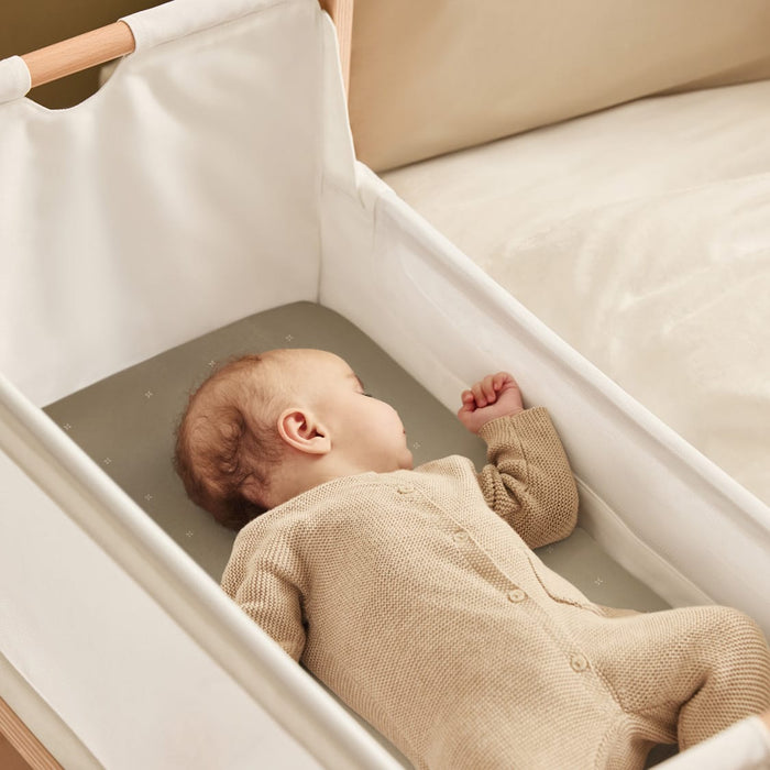 Snuz US Fitted Sheets Bassinet 2 Pack Fitted Sheets - Sage Cross Bassinet 2 Pack Fitted Sheets - Sage Cross