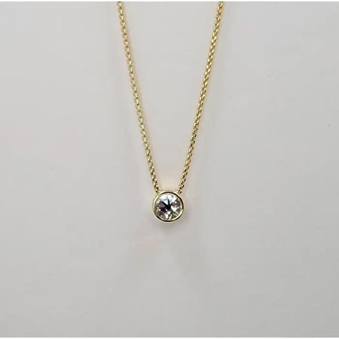 Betty Oh Gold Round Stone Charm Necklace - Posh West Boutique