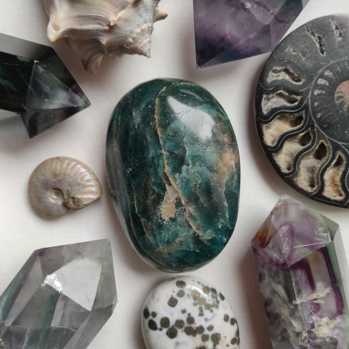 Blue Apatite Palm Stone (#1) - Simply Affinity