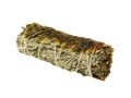 bundle of blue sage with copal resin on top