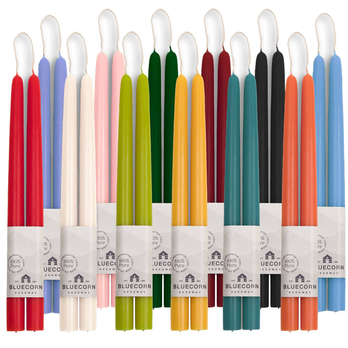 Bluecorn Candles - Dripless Beeswax Taper Candles - 10"-Bluecorn Candles-treehaus
