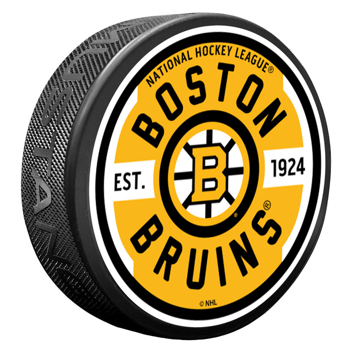 Boston Bruins Gear Textured Puck