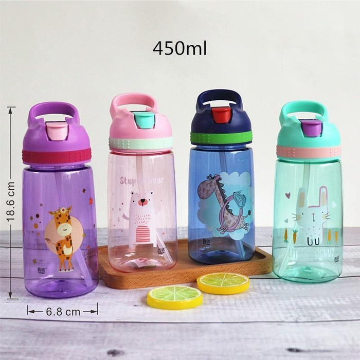 BPA-Free Kids Water Bottle with Straw – 360ml | Multiple Designs