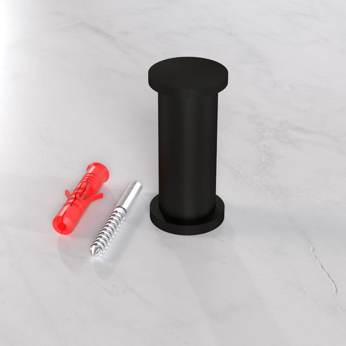 Brass Coat Hook in Black – product view 3