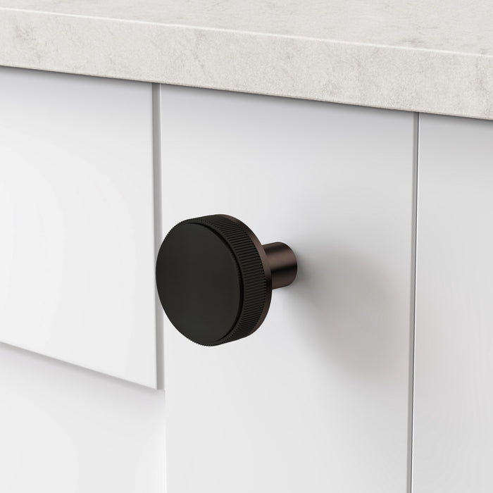 Bronze Brass Linear Door Knobs with Tip In Bronze – product view 2