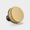 Bronze Brass Linear Door Knobs with Tip In Gold