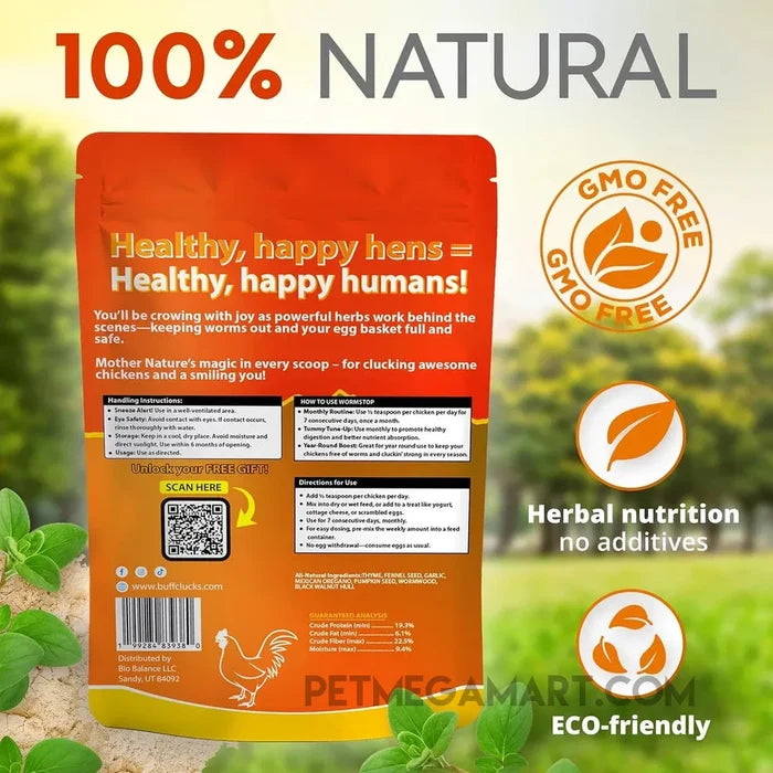 Buff Clucks WormStop Natural Dewormer for Chickens