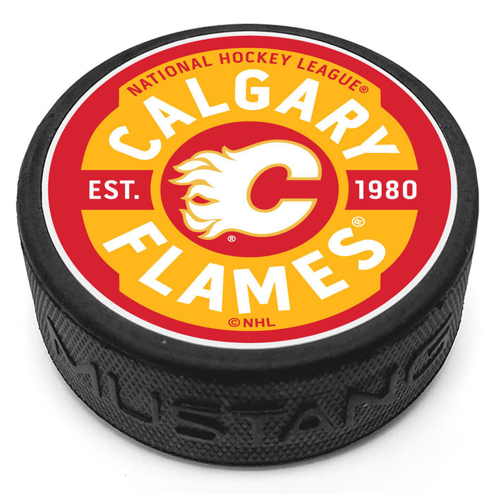 Calgary Flames Gear Textured Puck