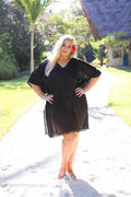 Capriosca Cotton Kaftan - Black