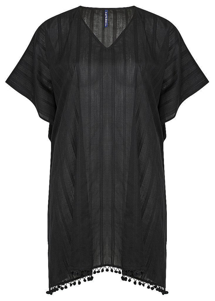 Capriosca Cotton Kaftan - Black