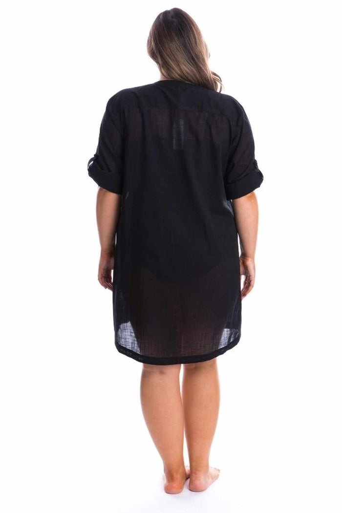 Capriosca Cotton Overshirt - Black