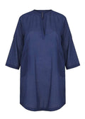Capriosca Cotton Overshirt - Navy