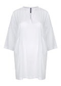 Capriosca Cotton Overshirt - White