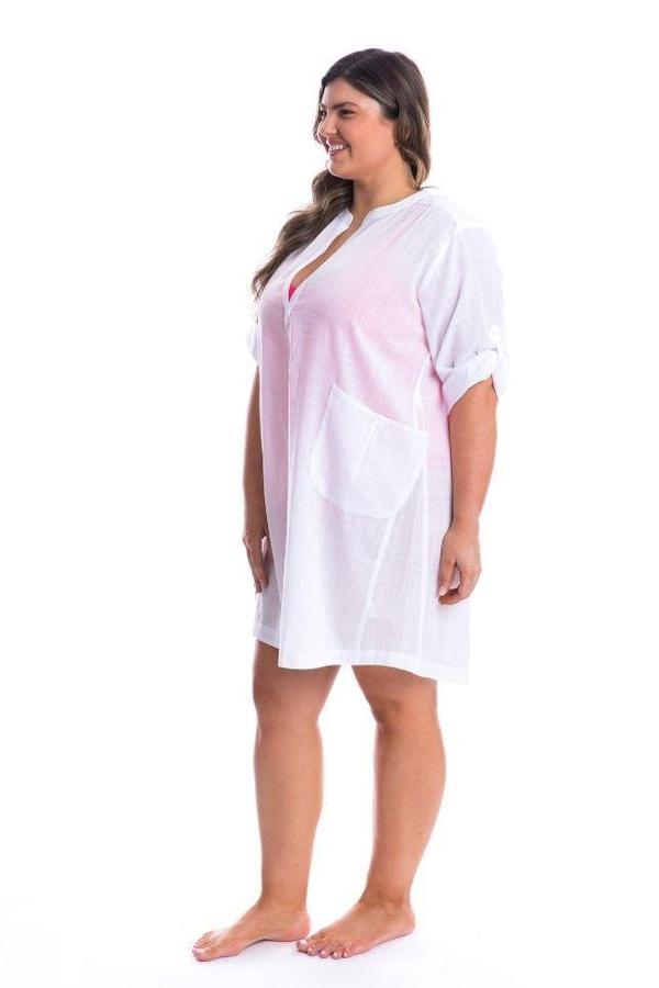 Capriosca Cotton Overshirt - White