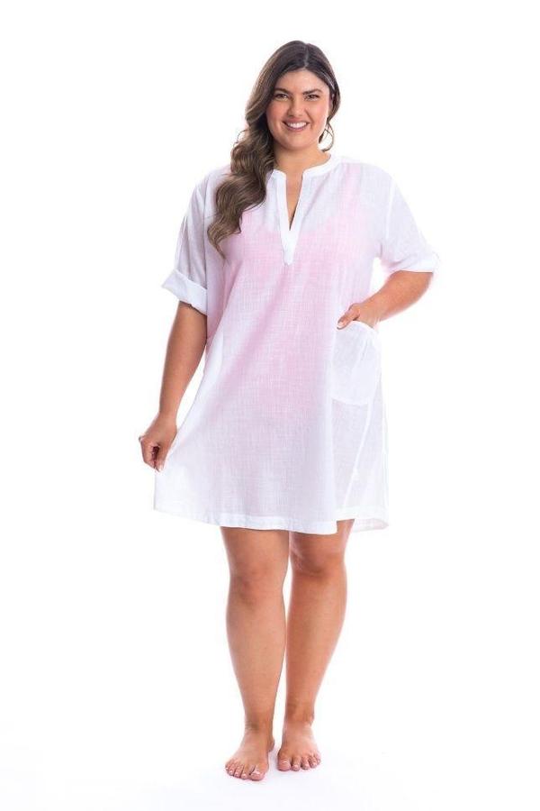 Capriosca Cotton Overshirt - White