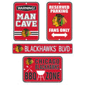 Chicago Blackhawks Fan Four Pack Sign Set