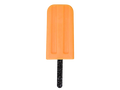 orange ice pop shaped soap with black acrylic glittery reusable stick