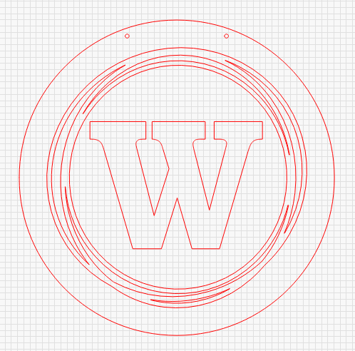 Circle Monogram 15in Round