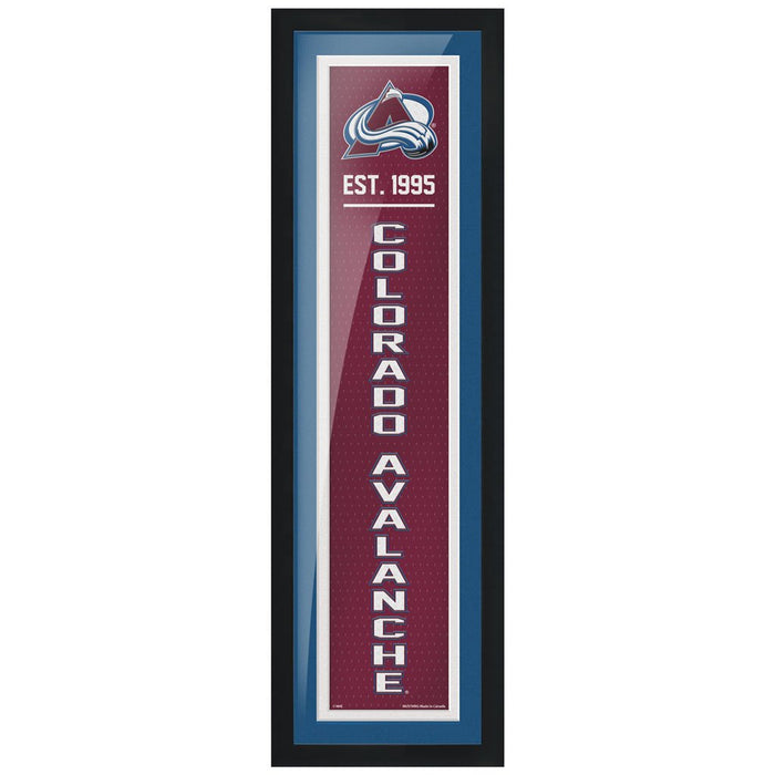 Colorado Avalanche 6x22 Established Framed Sign