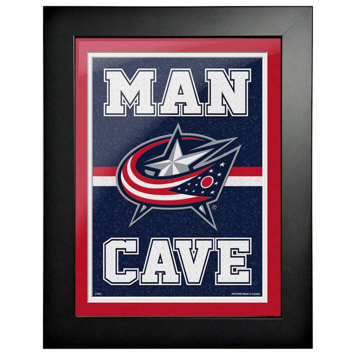 Columbus Blue Jackets 12x16  Man Cave Framed Sign