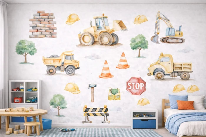 Construction Wall Sticker Set