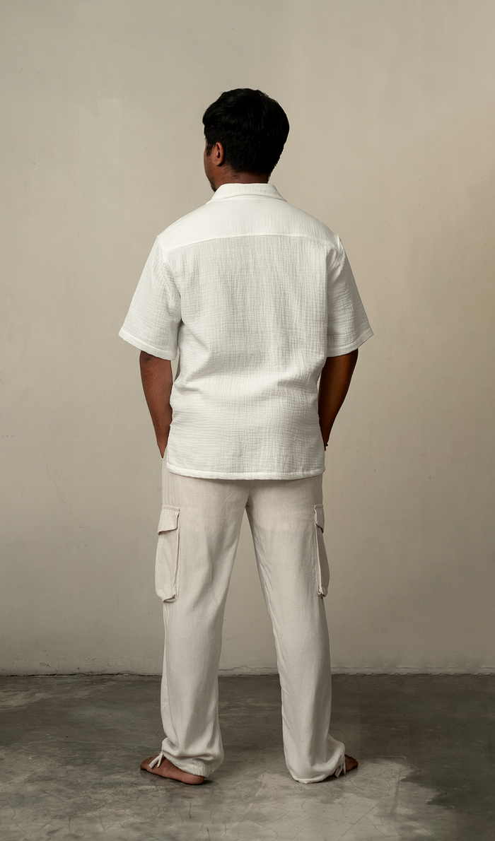Cotton Crinkle Button Down