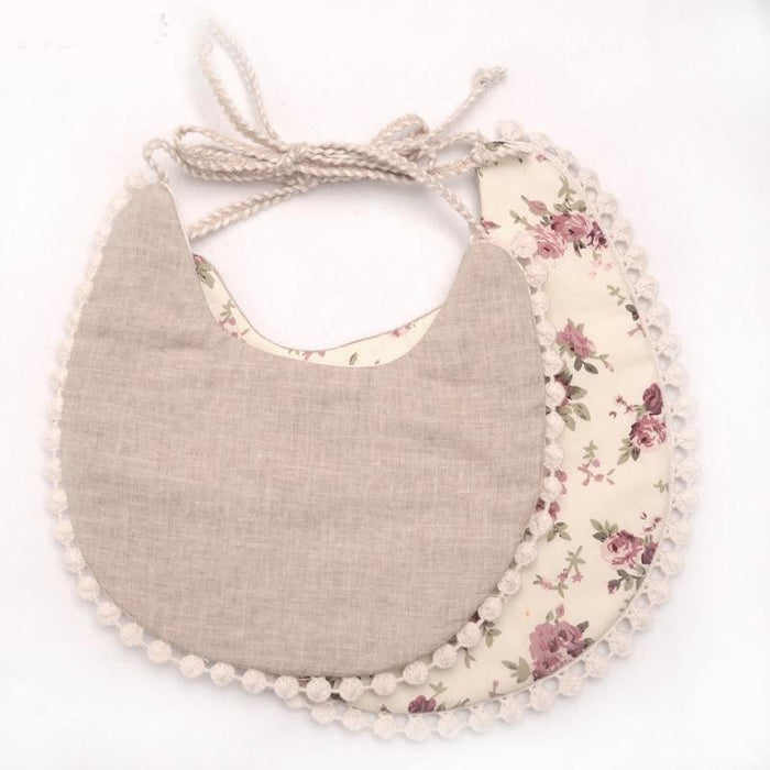 Cotton Linen Tassel Baby Bib & Burp Cloth – Multiple Designs