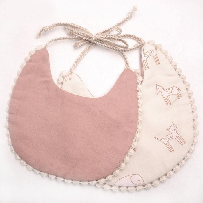 Cotton Linen Tassel Baby Bib & Burp Cloth – Multiple Designs