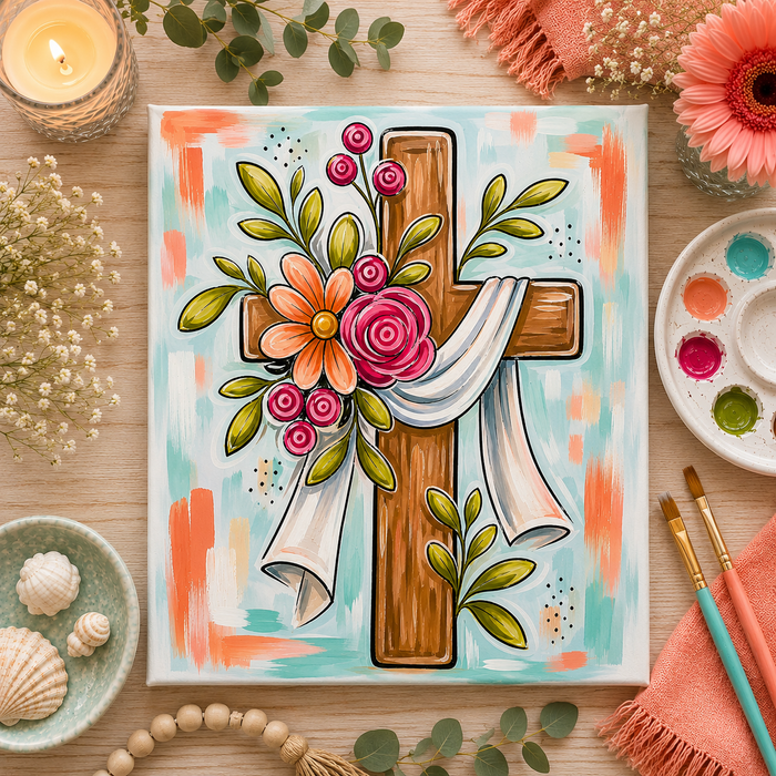 Cross & Flowers