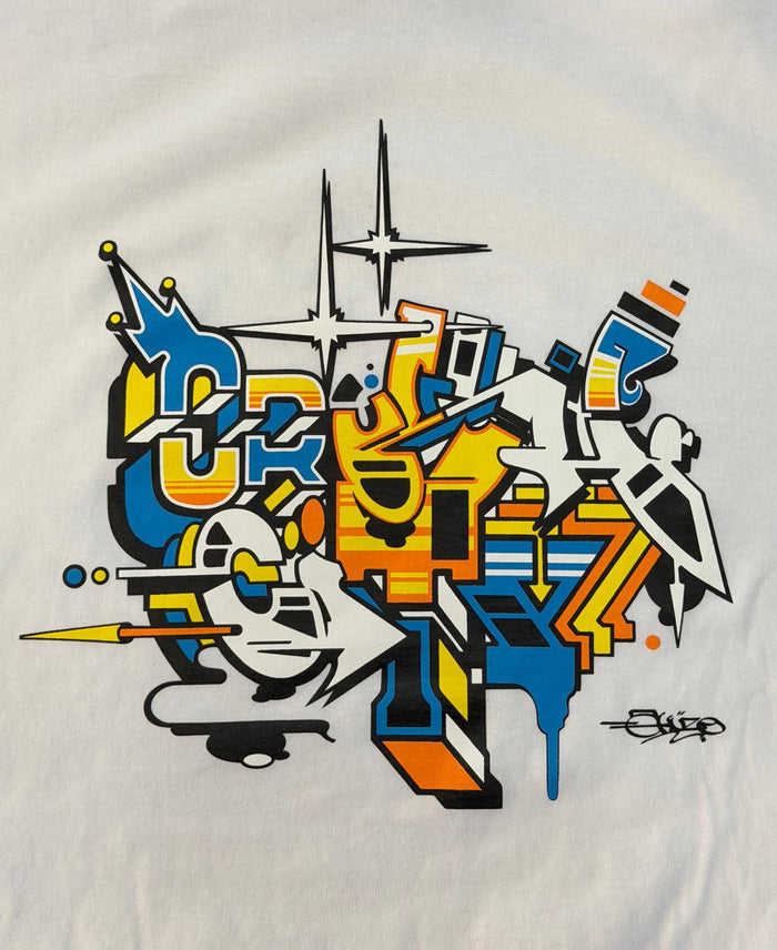 Crush City X Akuzer Stencil Hood - White