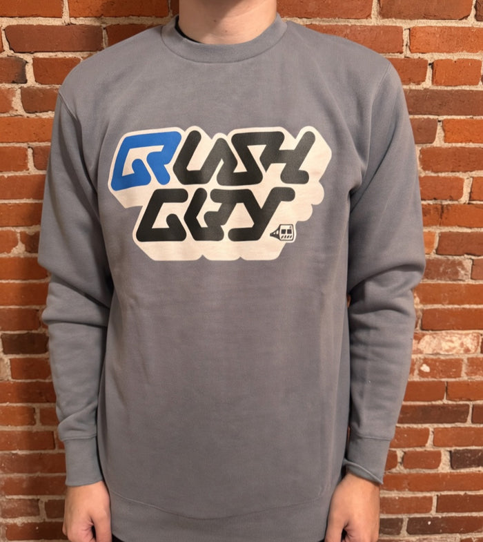CrushCity + Puzle ‘OG Emu Colour Spec Farewell’ Winter Range. Limited & Final Edition. Celebrating 16 Years of Crush City- Grey Crew Neck