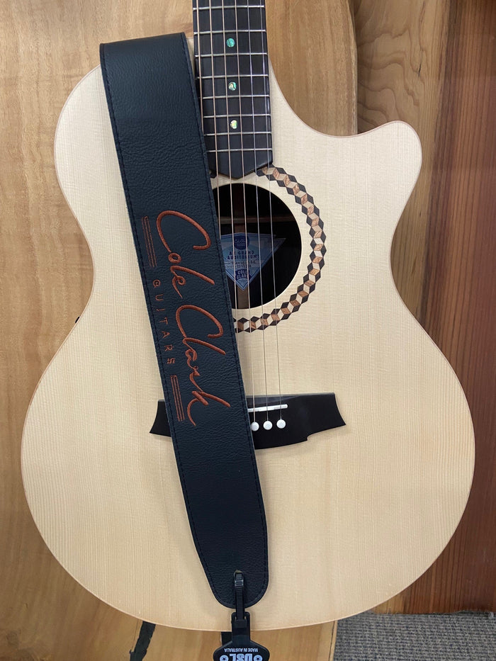 Deluxe Strap - Soft Leather Available in Black - Embroidered Lettering