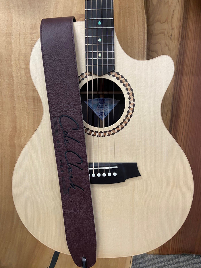 Deluxe Strap - Soft Leather Available in Chocolate - Embroidered Lettering