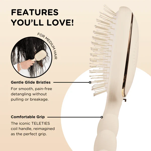 Detangler Hair Brush for Medium Hair – Tan