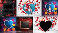 Digital  backgrounds  Ai generated V-day frames