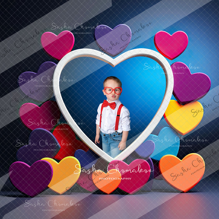 Digital  backgrounds  Ai generated V-day frames