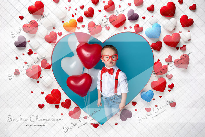 Digital  backgrounds  Ai generated V-day frames